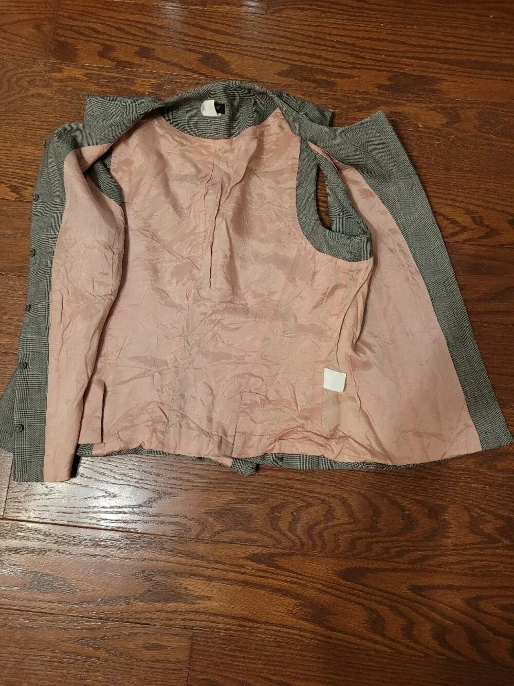 J.Crew Vintage Wool Vest Women's Size 4 Gray Glen Plaid Hidden Button Career Top